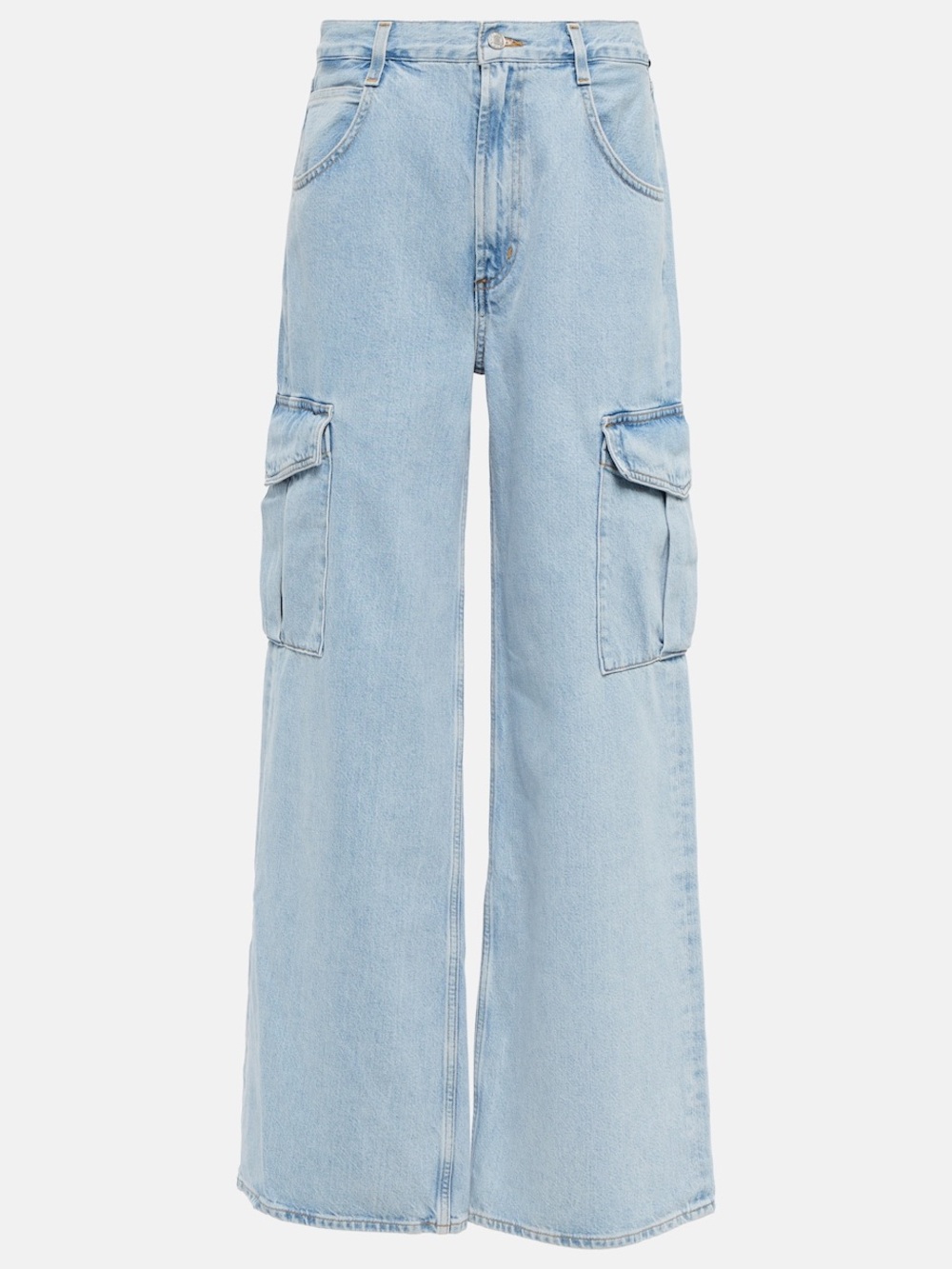 pistola Light Blue Wide-Leg Cargo Jeans